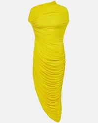 Ferragamo Abito midi in jersey Giallo