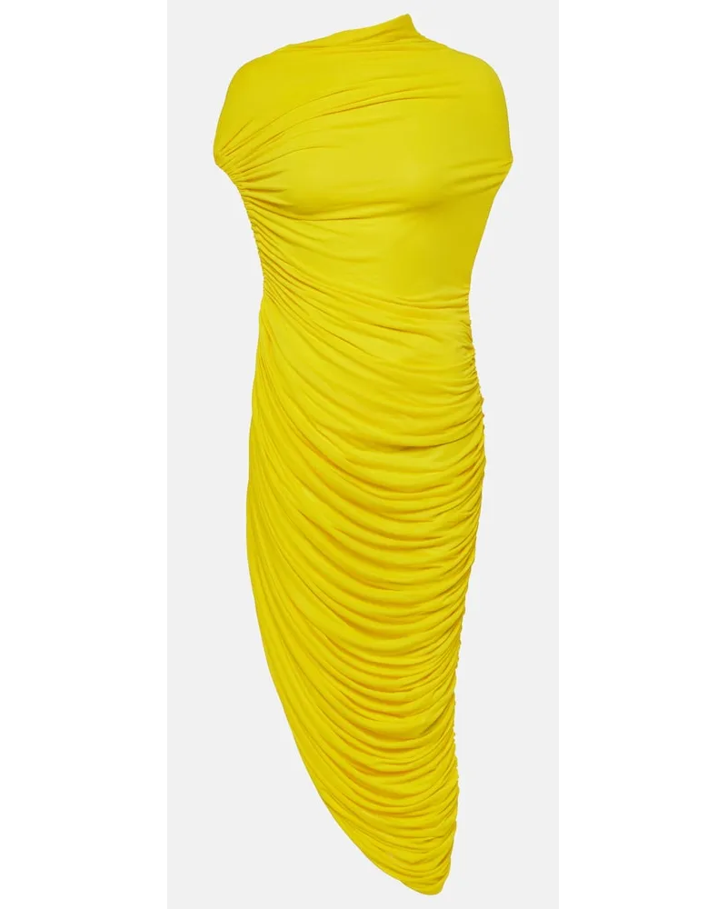 Ferragamo Abito midi in jersey Giallo