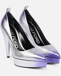 Tom Ford Pumps in pelle metallizzata con plateau Multicolore