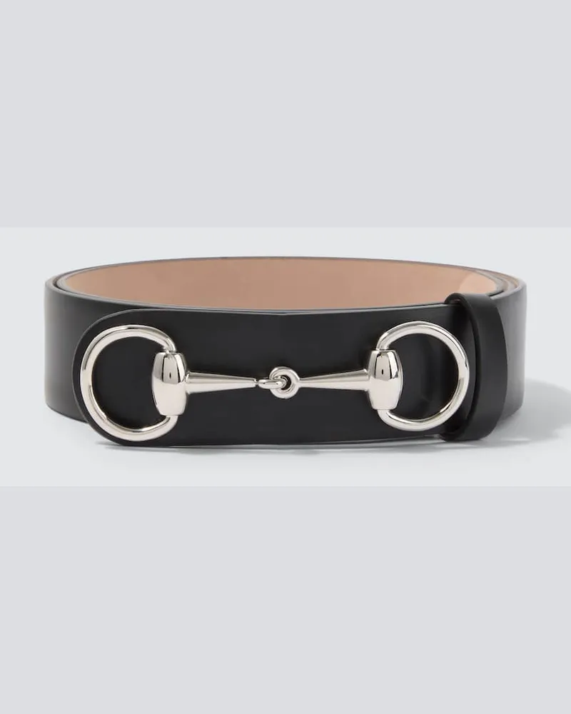 Gucci Cintura Horsebit 1955 in pelle Nero