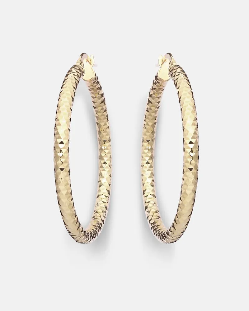 Stone & Strand Orecchini a cerchio Bold Sparkle Medium in oro 14kt Oro