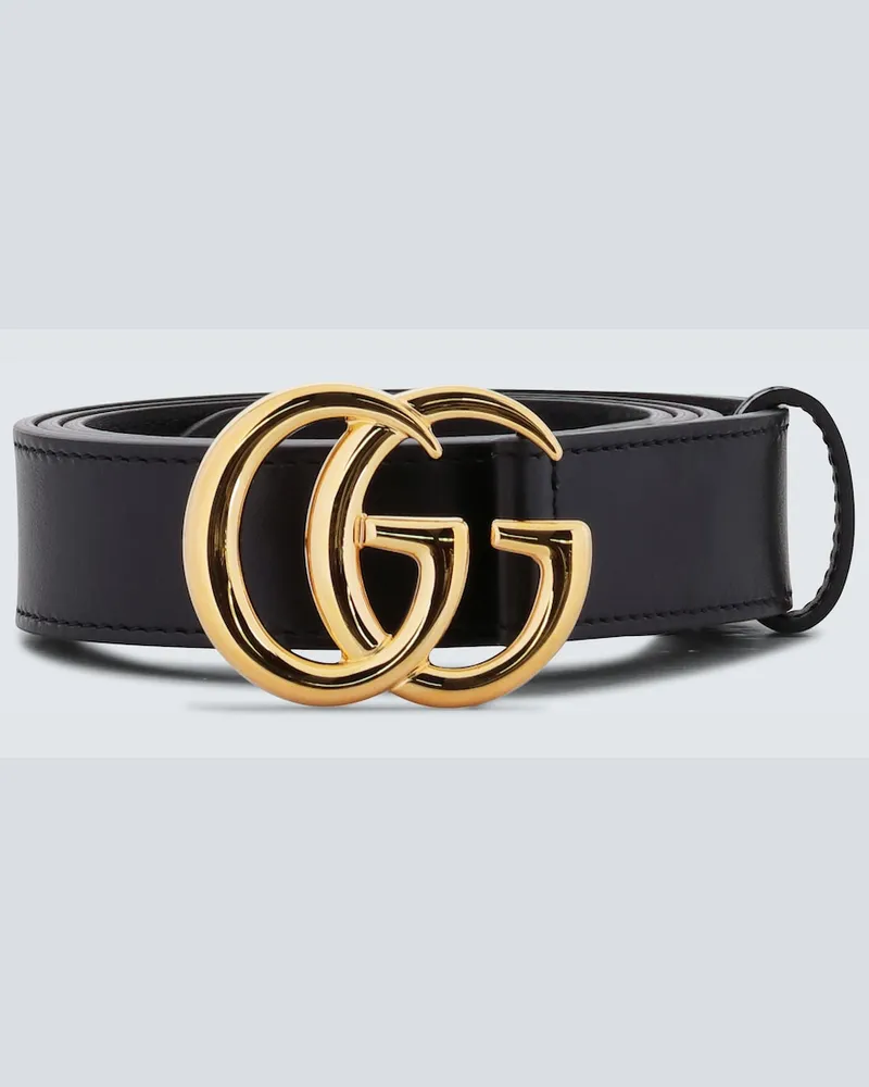 Gucci Cintura GG Marmont in pelle Nero