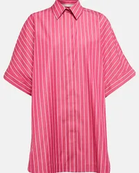 Max Mara Leisure - Camicia Anemone in popeline di cotone a righe Rosa