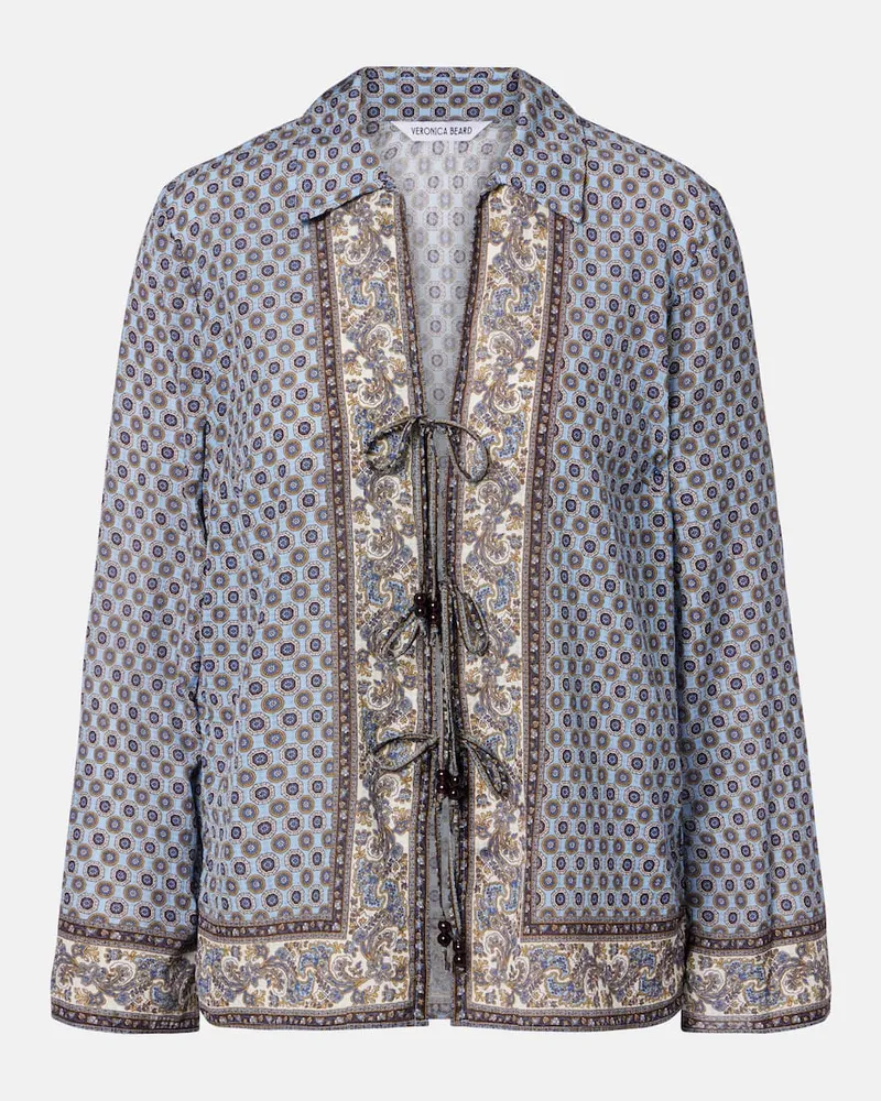 Veronica Beard Blusa Eva con stampa Blu