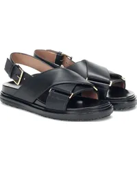 Marni Sandali Fussbett in pelle Nero