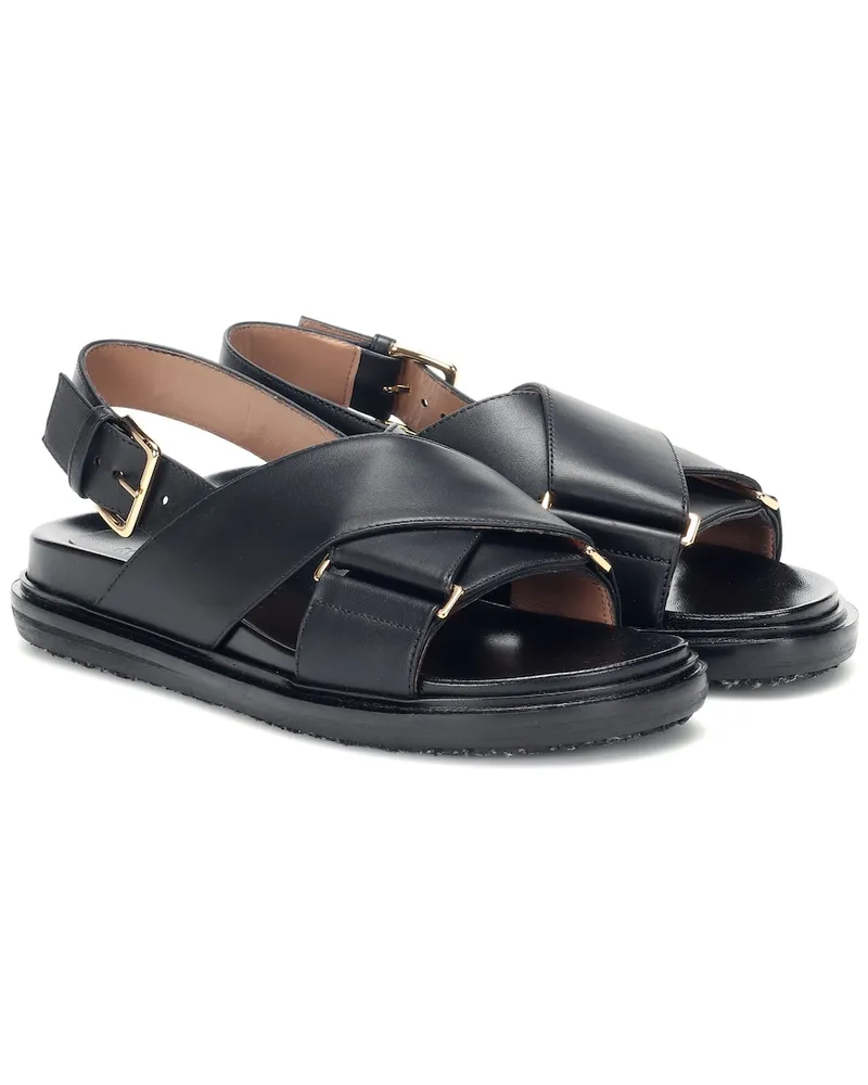 Marni Sandali Fussbett in pelle Nero