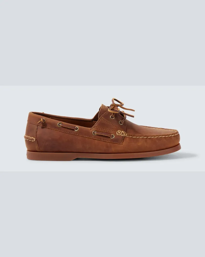 Ralph Lauren Scarpe da barca Merton in pelle Marrone