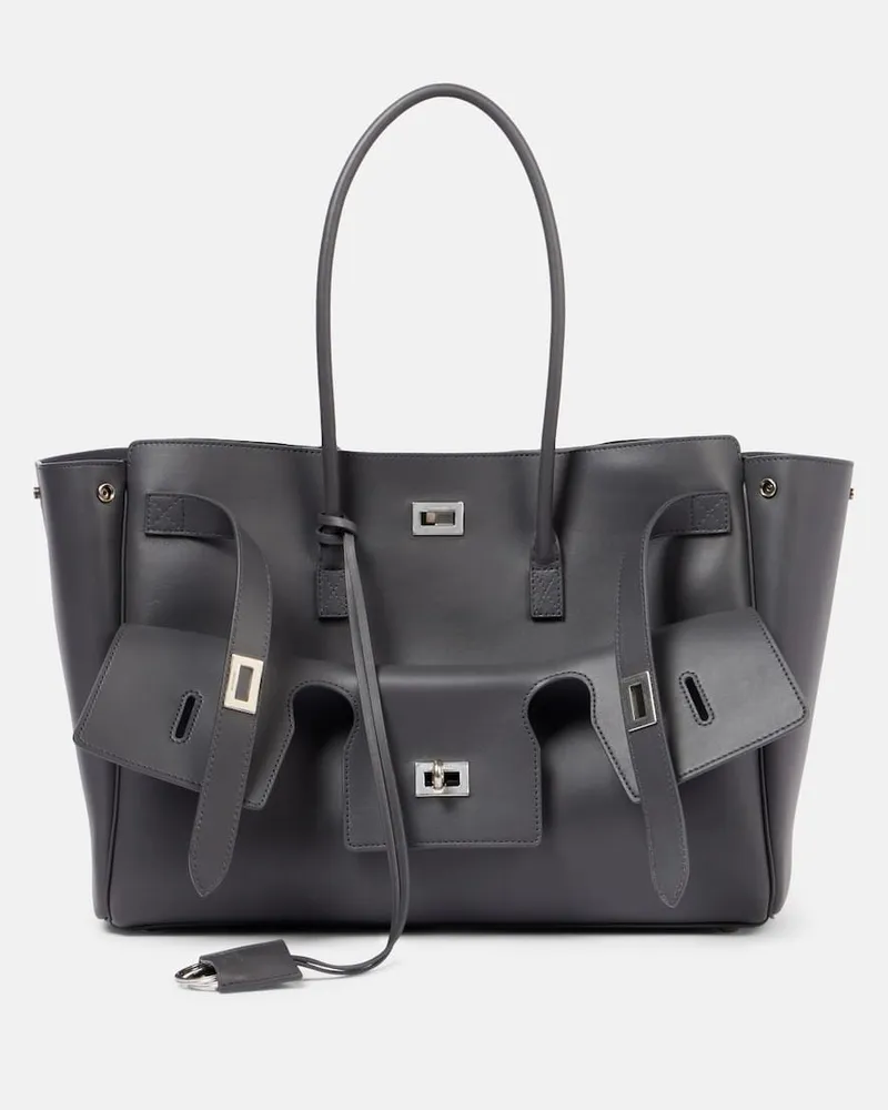 Balenciaga Borsa Bel Air Medium in pelle Grigio
