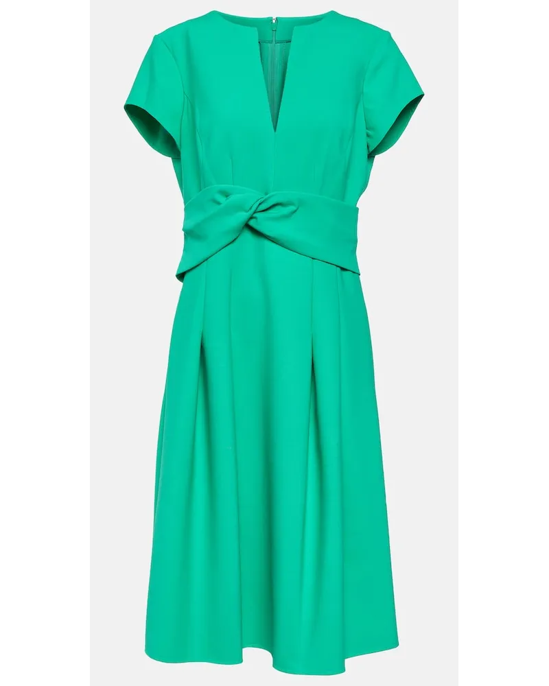Oscar de la Renta Abito midi in misto lana Verde