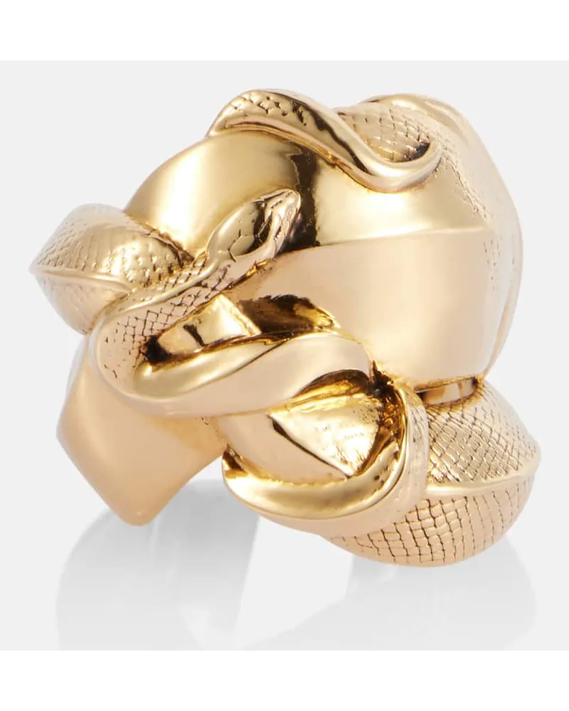 Alexander McQueen Anello Snake Oro