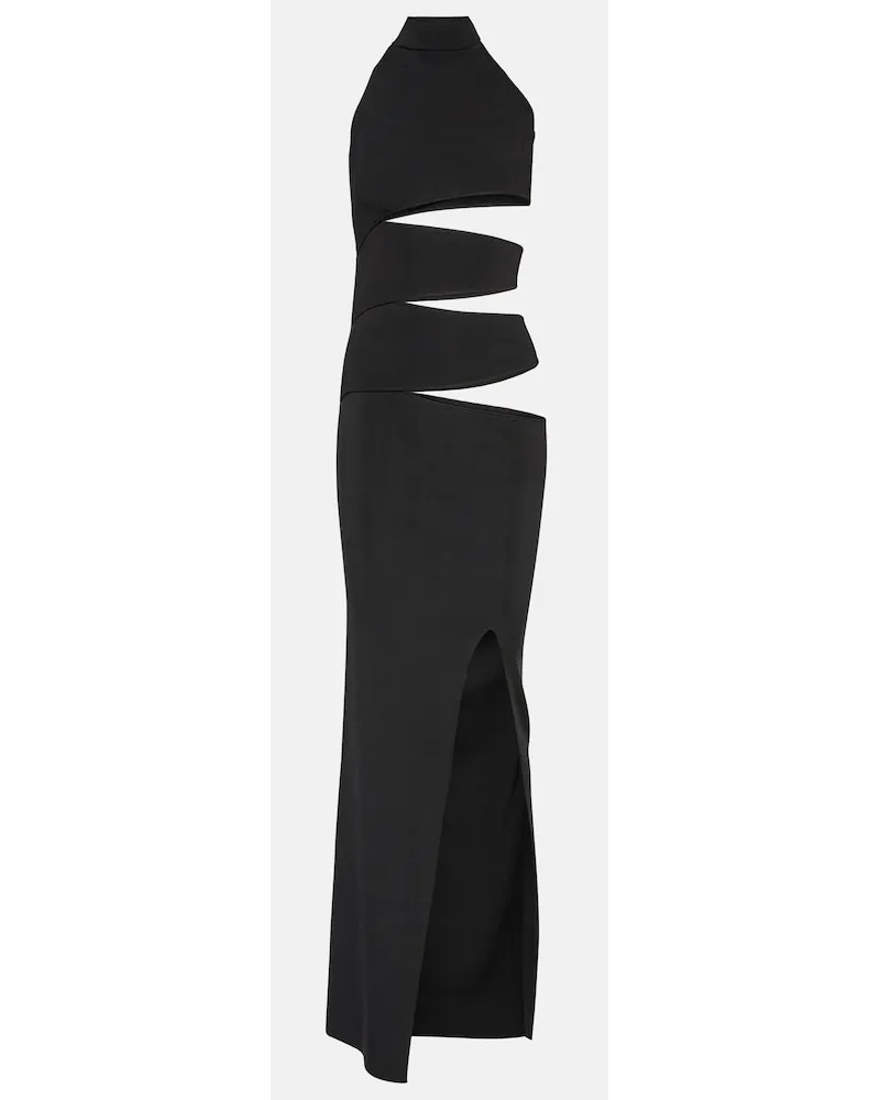 Aya Muse Abito lungo Dione in jersey con cut-out Nero