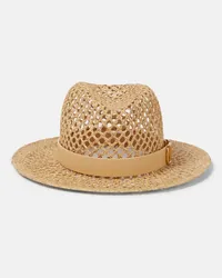 Valentino Garavani Cappello VLogo in paglia Beige