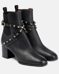 Valentino Garavani Stivaletti  Rockstud in pelle Nero