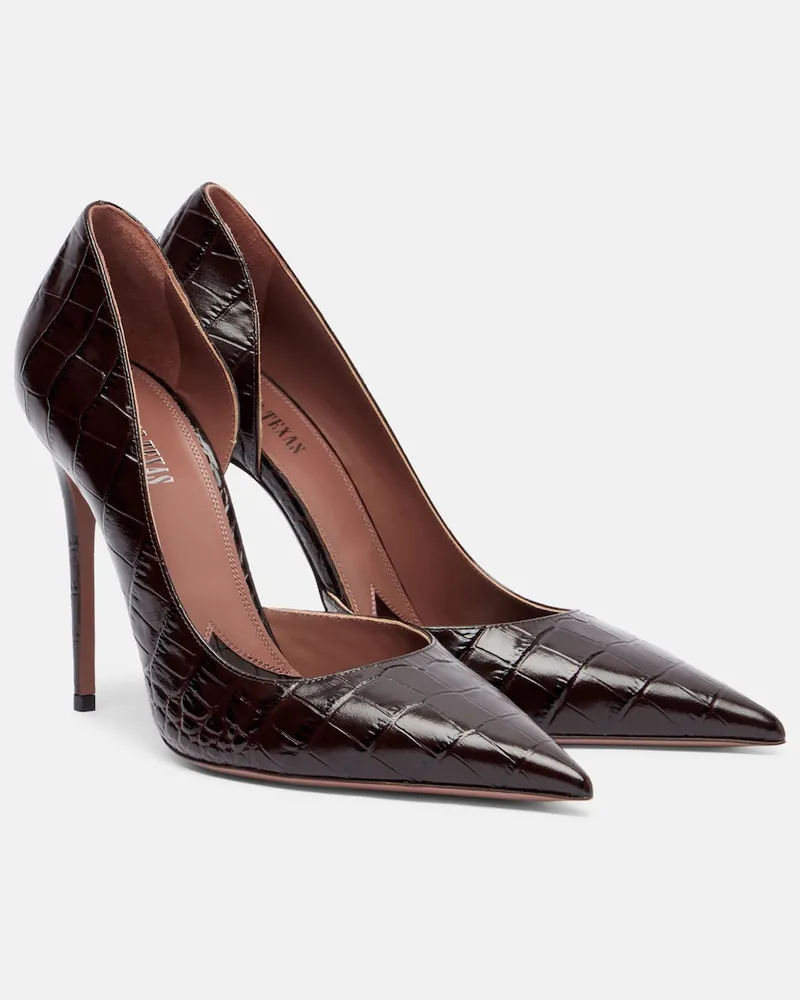 Paris Texas Pumps Vera in pelle effetto coccodrillo Marrone