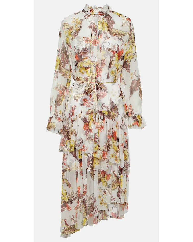Zimmermann Abito midi Matchmaker con stampa Multicolore