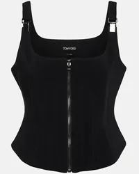 Tom Ford Tank top con zip Nero