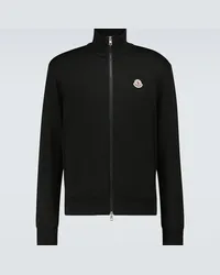 Moncler Giacca in cotone con zip Nero