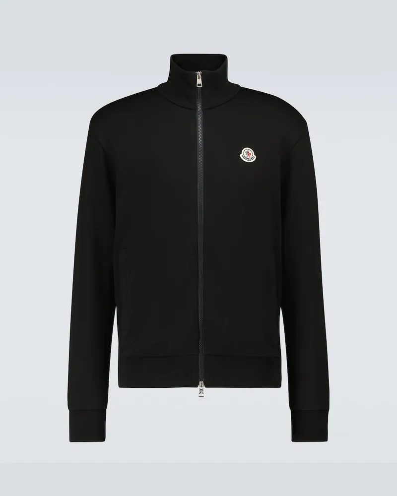 Moncler Giacca in cotone con zip Nero