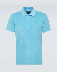 Vilebrequin Polo Phoenix in spugna di misto cotone Blu