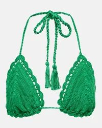 Anna Kosturova Top bikini in crochet Verde