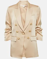 Veronica Beard Blazer doppiopetto Tomi in raso Beige