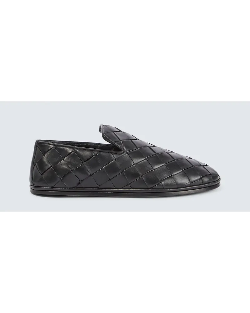 Bottega Veneta Slippers Sunday in pelle Intrecciato Nero