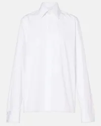 Saint Laurent Camicia in popeline di cotone Bianco