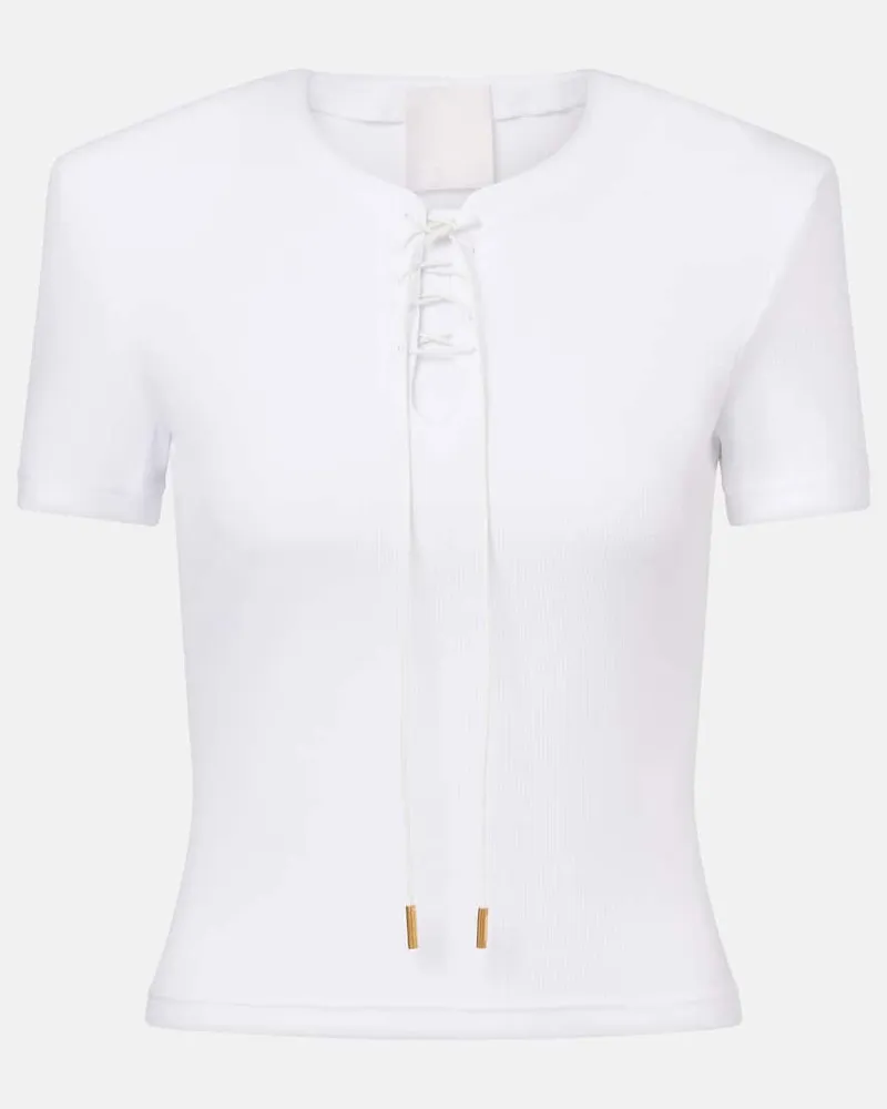 Givenchy T-shirt 4G in jersey di misto cotone Bianco