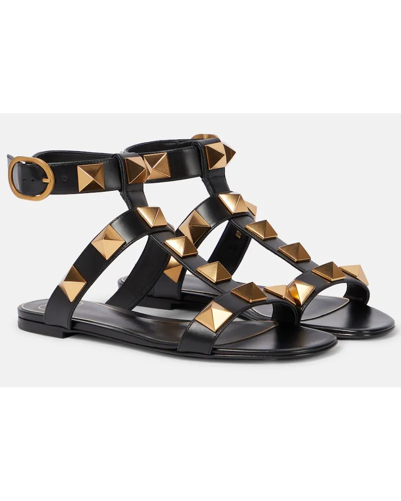 Valentino Garavani Sandali Roman Stud in pelle Nero