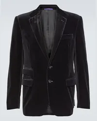 Ralph Lauren Blazer da abito in velluto di cotone Nero