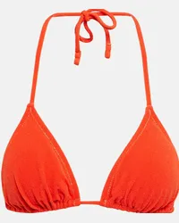 Reina Olga Top bikini a triangolo Susan in spugna Arancione