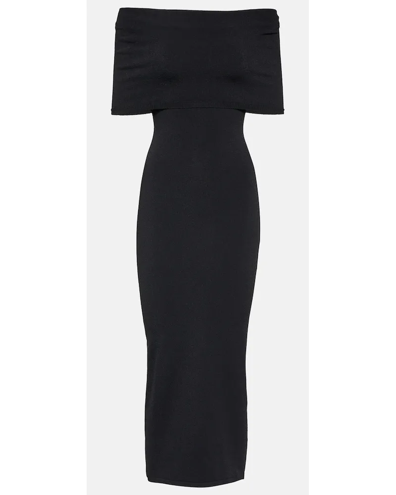 WARDROBE.NYC Abito midi in maglia a coste Nero