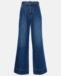 Veronica Beard Jeans Taylor a gamba larga Blu