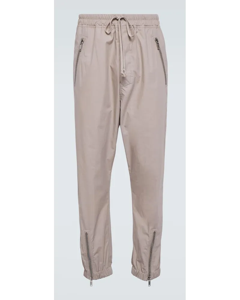 Rick Owens Pantaloni in popeline di cotone Bianco
