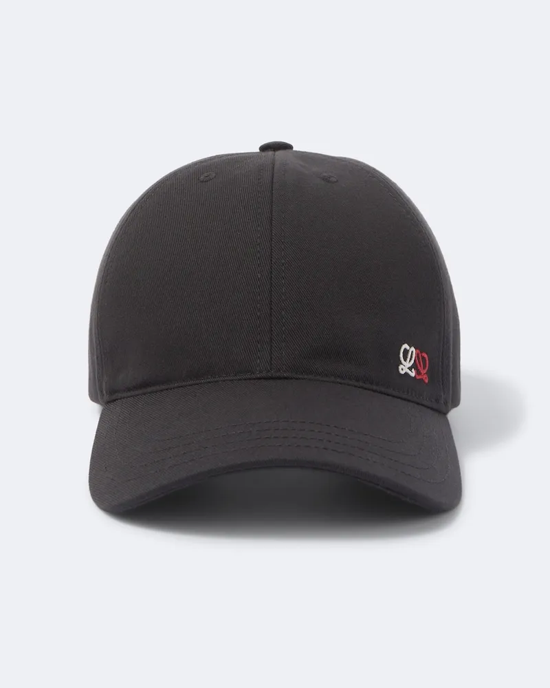 Loewe Cappello da baseball Double in cotone Nero