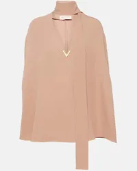 Valentino Garavani Blusa VGold in seta Rosa