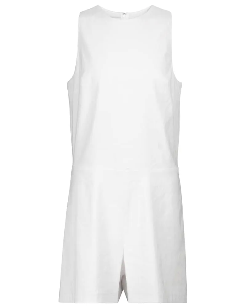 Vince Jumpsuit corta in lino Bianco