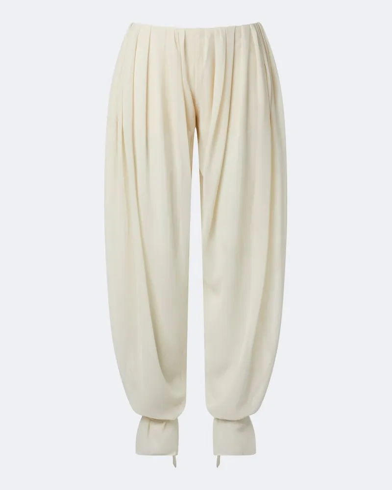 De La Vali Pantaloni balloon Ines in chiffon Beige