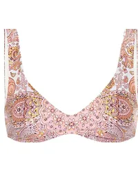 Zimmermann Top bikini a stampa Rosa