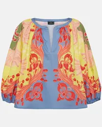 Etro Blusa in cotone con stampa Multicolore