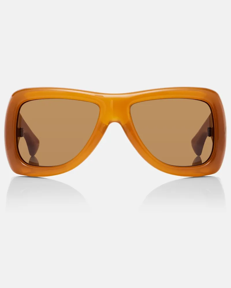 Saint Laurent Occhiali da sole oversize SL 902 Howl Arancione