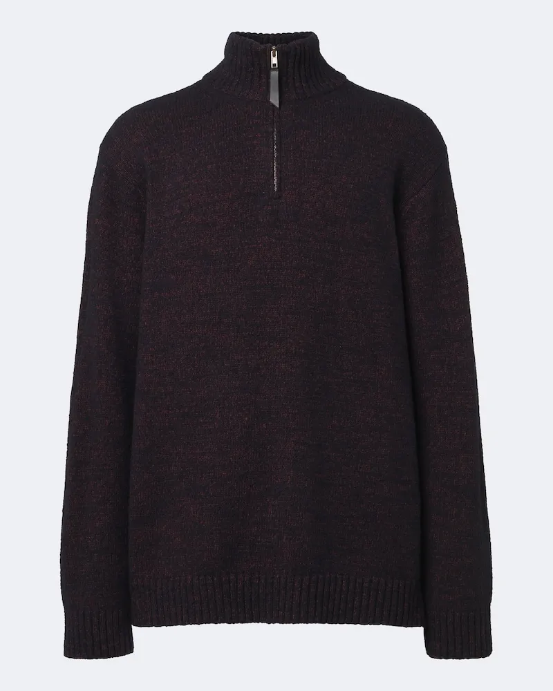 Maison Margiela Pullover in misto cotone e lana Borgogna