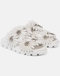 Christian Louboutin Sandali Flora Cool in suede e pelle Bianco