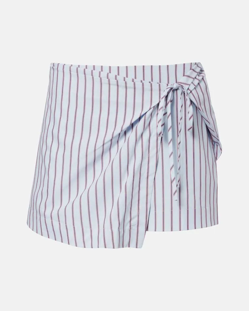 SIR Minigonna in misto cotone a righe Blu