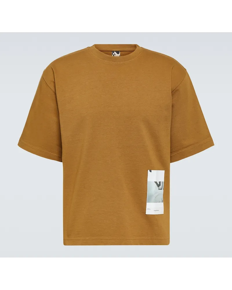 GR10K T-shirt Utility in jersey di cotone Marrone