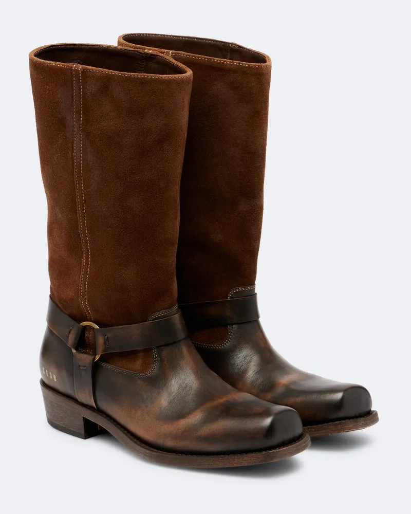 Golden Goose Stivali Biker in pelle Marrone