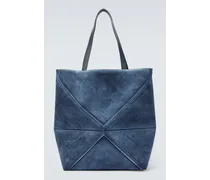 Borsa Puzzle Fold Large in suede