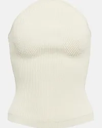 KHAITE Bustier Jericho in maglia a coste Bianco