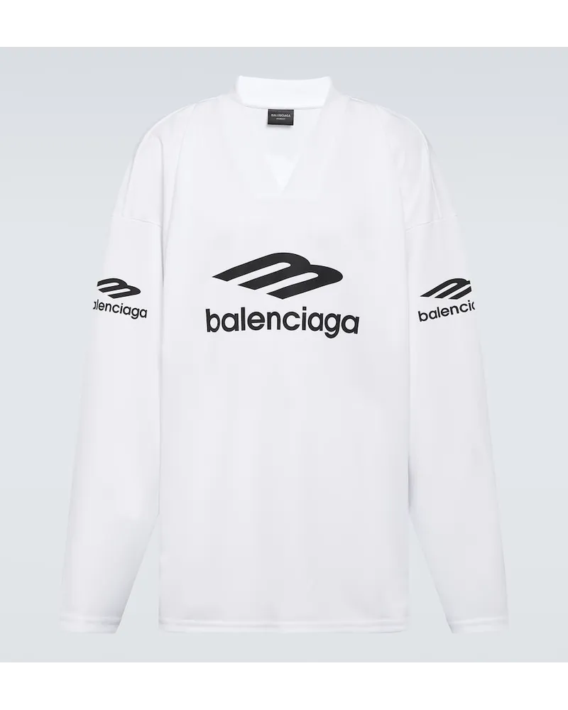 Balenciaga Top oversize 3B Sports Bianco
