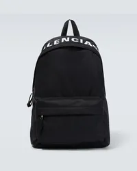 Balenciaga Zaino Wheel con logo Nero